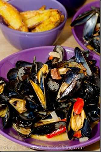 Moules crémées aux poivrons et chorizo