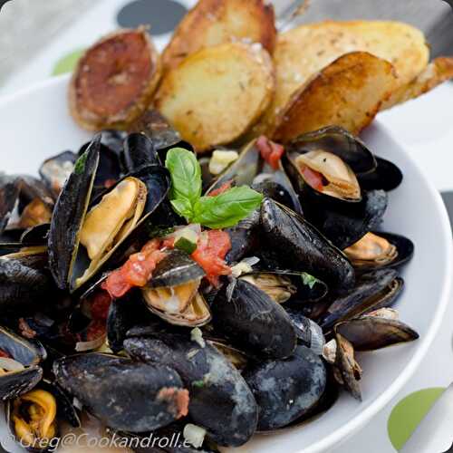 Moules de Zélande au basilic et tomates