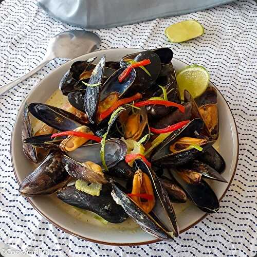 Moules de Zélande au curry vert