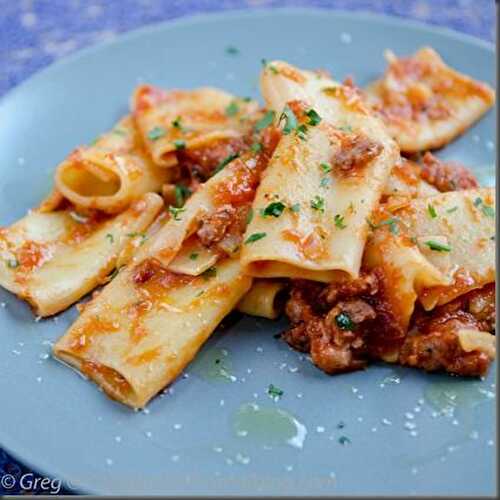 Paccheri à la saucisse italienne