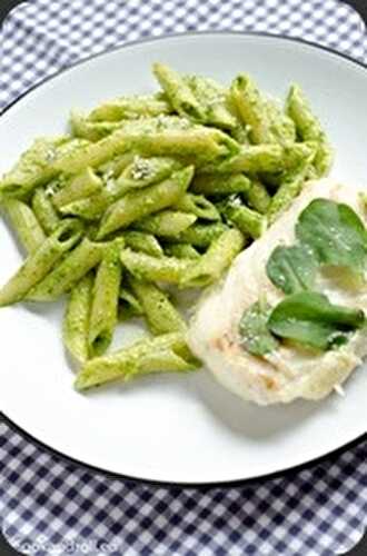 Penne au pesto de mizuna