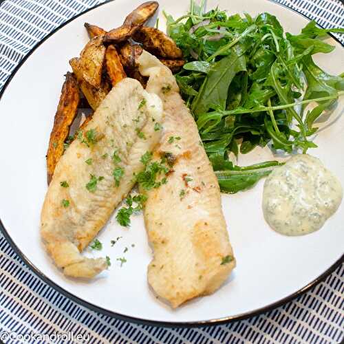 Plie panée et patates douces au paprika de la Box eFarmz