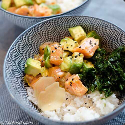 Poke Bowl au saumon et colza Alvenat