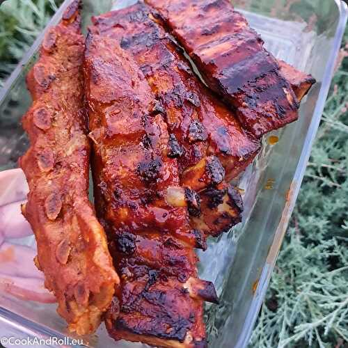 Ribs whiskey BBQ sauce