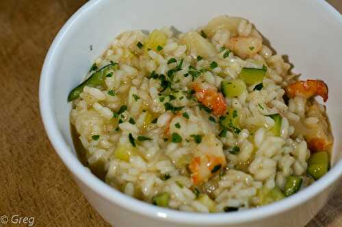 Risotto gambas et courgettes