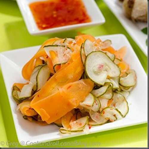 Salade asiatique carottes et concombres