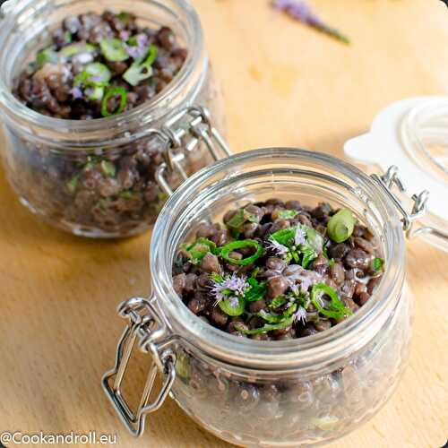 Salade de lentilles aux herbes et coco