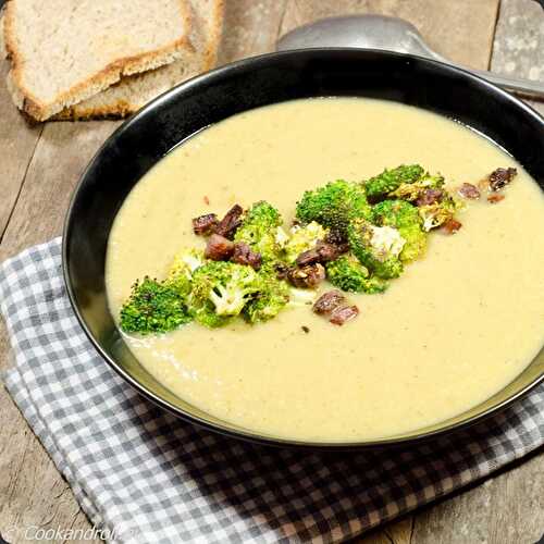 Soupe au chou, brocoli brûlé