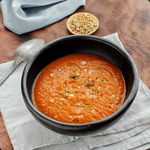 Soupe aux tomates et courges