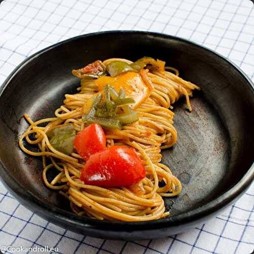 Spaghetti aux poivrons et paprika