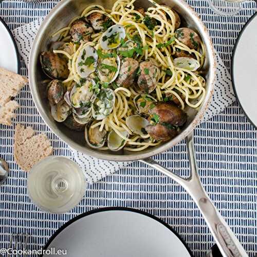 Spaghetti aux Vongole (et gambas)