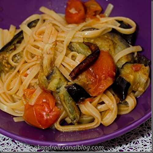 Tagliatelles aux aubergines