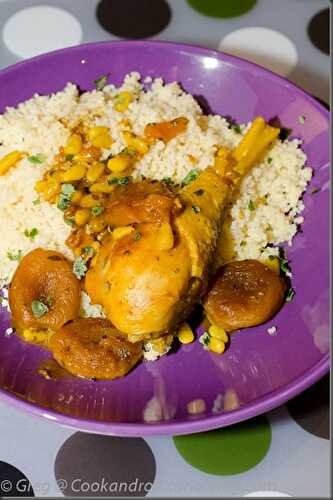 Tajine de poulet aux abricots secs