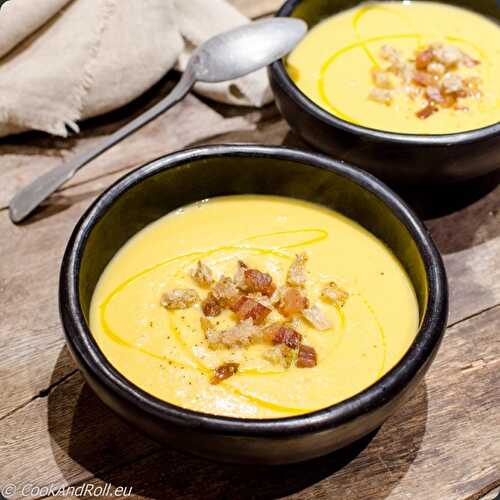 Velouté de butternut au poivron et curry