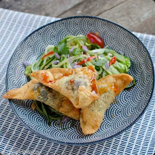 Wonton frits au boudin noir