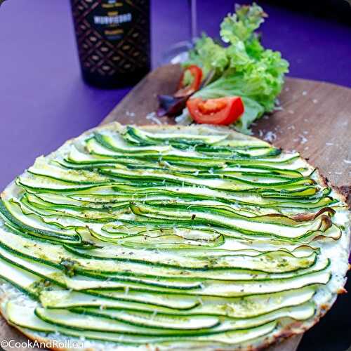 Tarte fine courgettes et chèvre