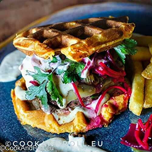 Burger gaufre de patate douce