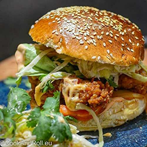 Burger au poulet frit