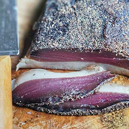 Magret de canard fumé et séché
