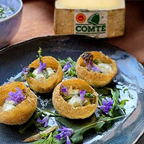 Panipuri aux asperges et crème de Comté