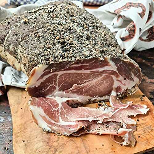 Porc séché au frigo, comme une coppa