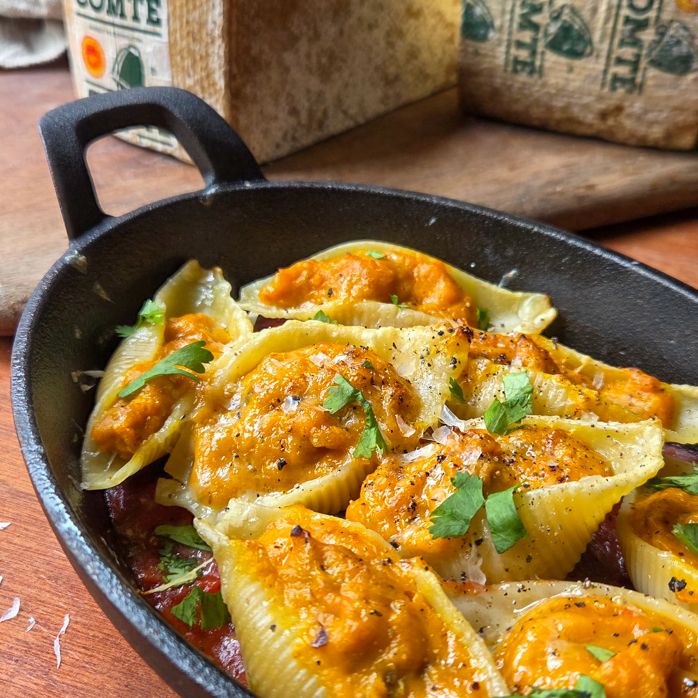 Conchiglioni à la courge et Comté