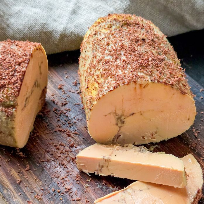 Foie gras mi-cuit au chocolat