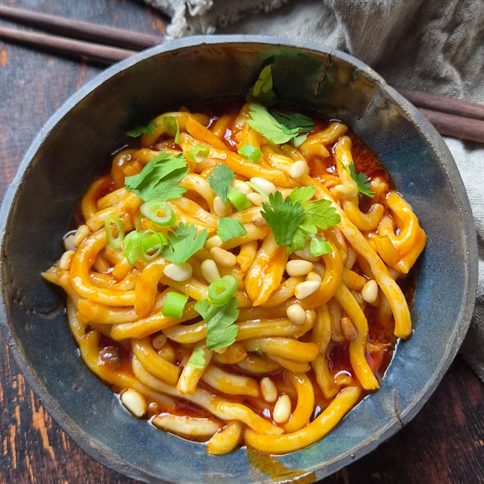 Nouilles soba au beurre et gochujang