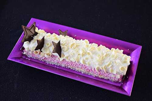 Buche chocolat blanc et framboise