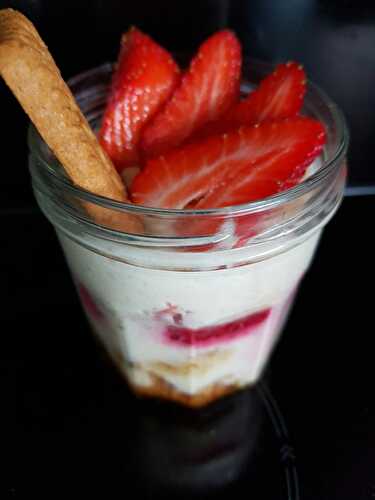 Mousse de yaourt aux fruits rouge et speculoos