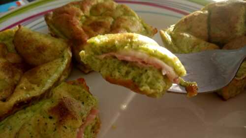 Petits clafoutis courgette jambon au coeur de fromage 2sp