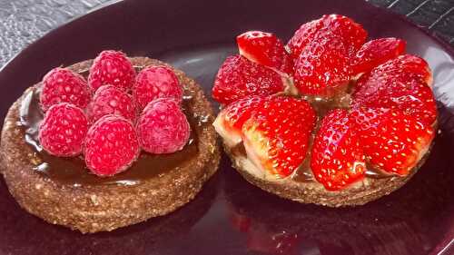 Tartelettes chocolat fondante au son d'avoine et aux fruits  3sp