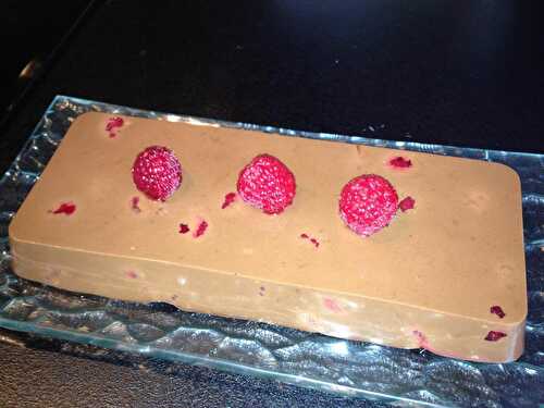 Terrine de chocolat noir aux framboises