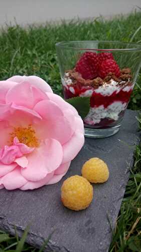 Verinne framboise aux graines de chia et crumble cookie