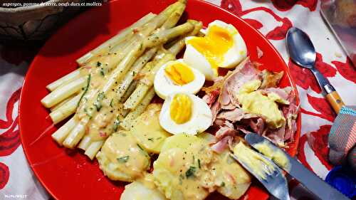 Asperges et pommes de terre à la vinaigrette