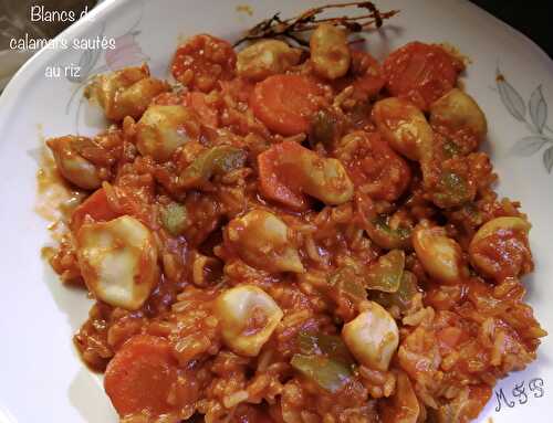 Blancs de calamars sautés au riz