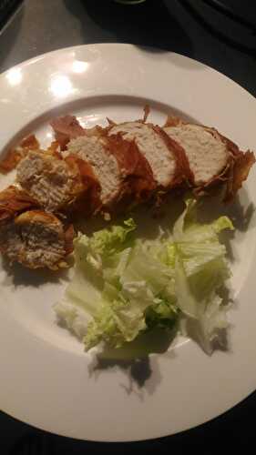 Blancs de poulets enroulés et farcis