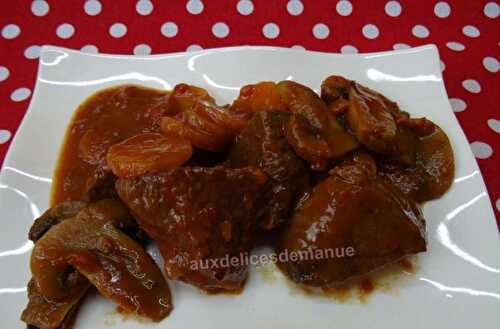 Boeuf aux carottes et champignons sauce tomate