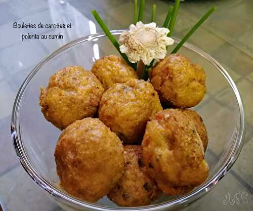 Boulettes de Polenta et carottes au cumin, cuisine végétarienne