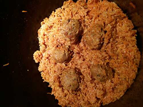 Boulettes kefta et riz a la tomate