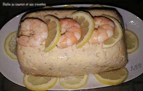 Bûche au saumon et aux crevettes