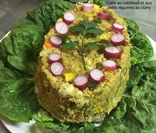 Cake au cabillaud et aux petits légumes au curry