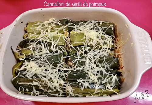 Cannelloni de verts de poireaux