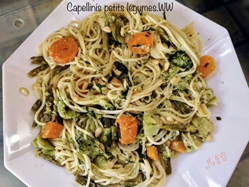 Capellinis, petits légumes.WW
