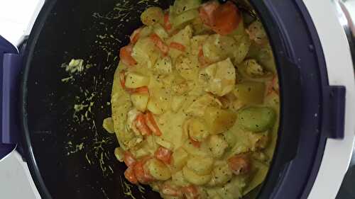 Carotte et carottes blanche a la creme et au curry
