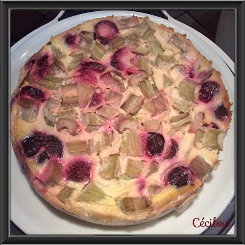 Clafoutis rhubarbe et cerise à la vanille de Madagascar