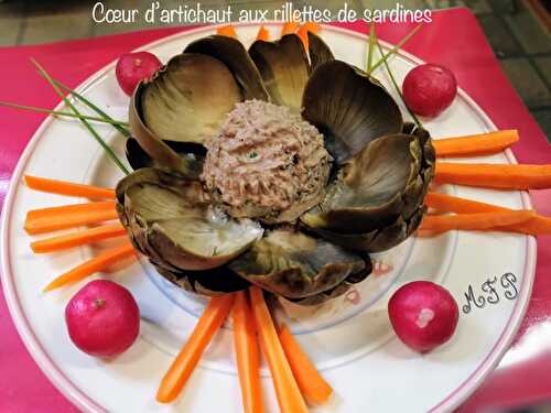 Cœur d’artichaut aux rillettes de sardines