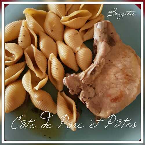 Côtes de porc aux pâtes