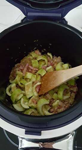 Courgette lardons