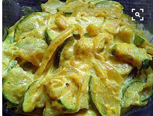 Courgettes curry coco